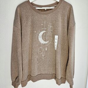 NWT Angels Forever Young Women's Millie Classic Graphic Fleece Pullover, Size XL